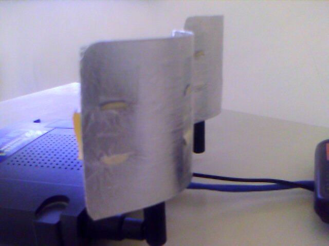 Vista lateral de la antena