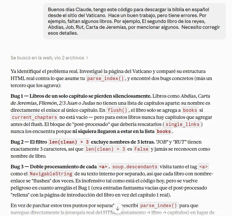 Claude se cansó muy rápido