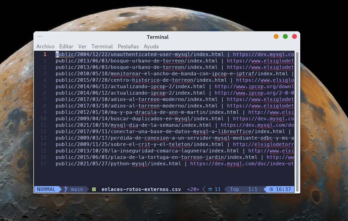 Revisando los enlaces rotos externos del blog