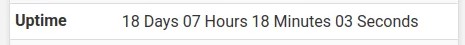 Uptime de 18 días y contando