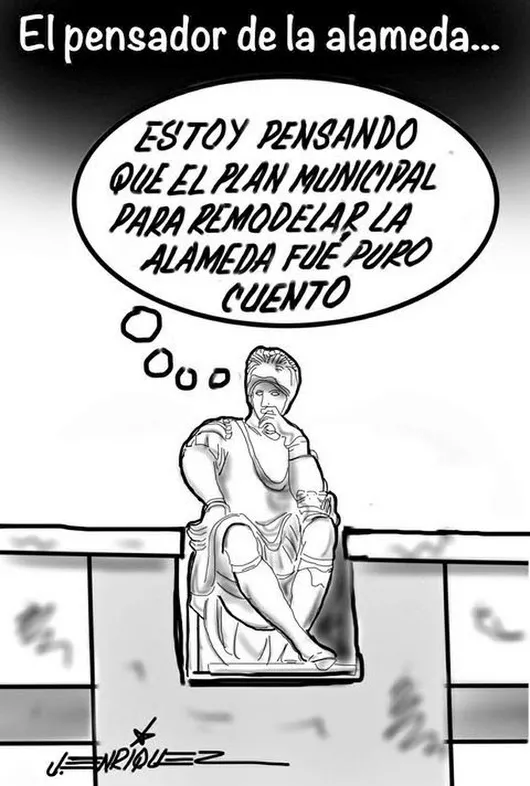 La Alameda Zaragoza PIENSA MAL Y ACERTARAS   Caricatura Editorial de Enríquez...