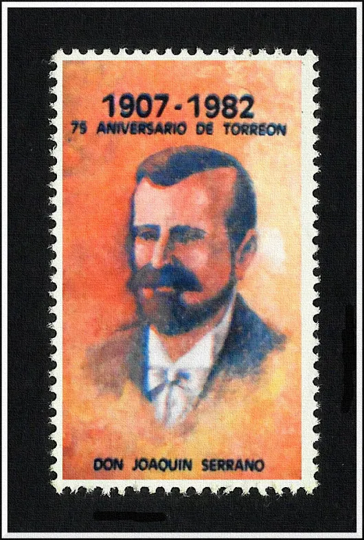 Estampilla conmemorativa donde aparece DON JOAQUIN SERRANO Estampilla pertene...