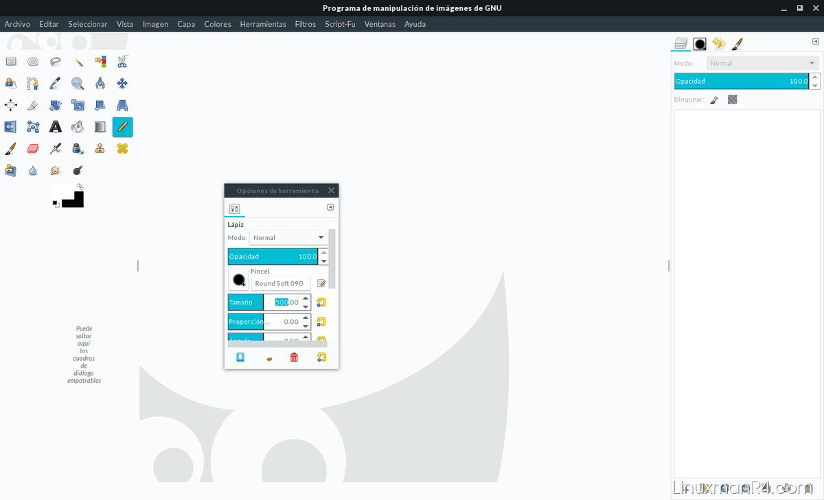 Opciones de herramienta fuera de su sitio