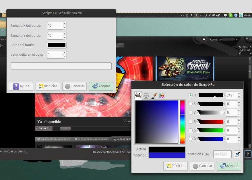 Filtro Añadir borde de Gimp