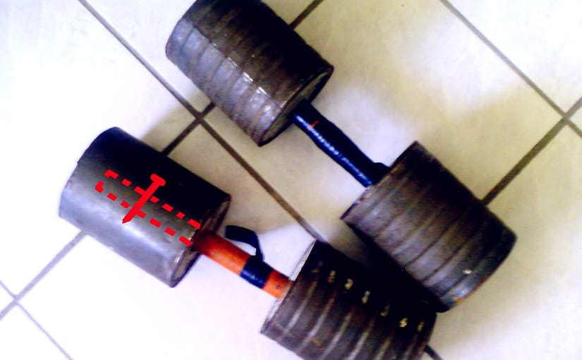 como hacer unas pesas de cemento