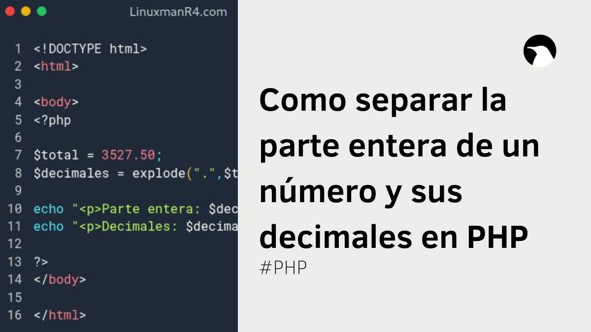 Featured image of post Como separar la parte entera de un número y sus decimales en PHP