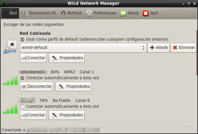 Wicd Network Manager