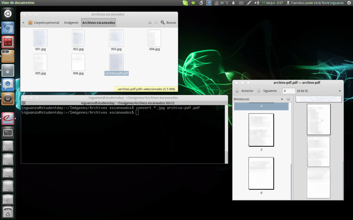 Convertir todas las imágenes de un directorio a PDF - La instrucción convert