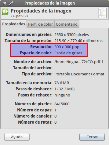 Resolución y Espacio de color
