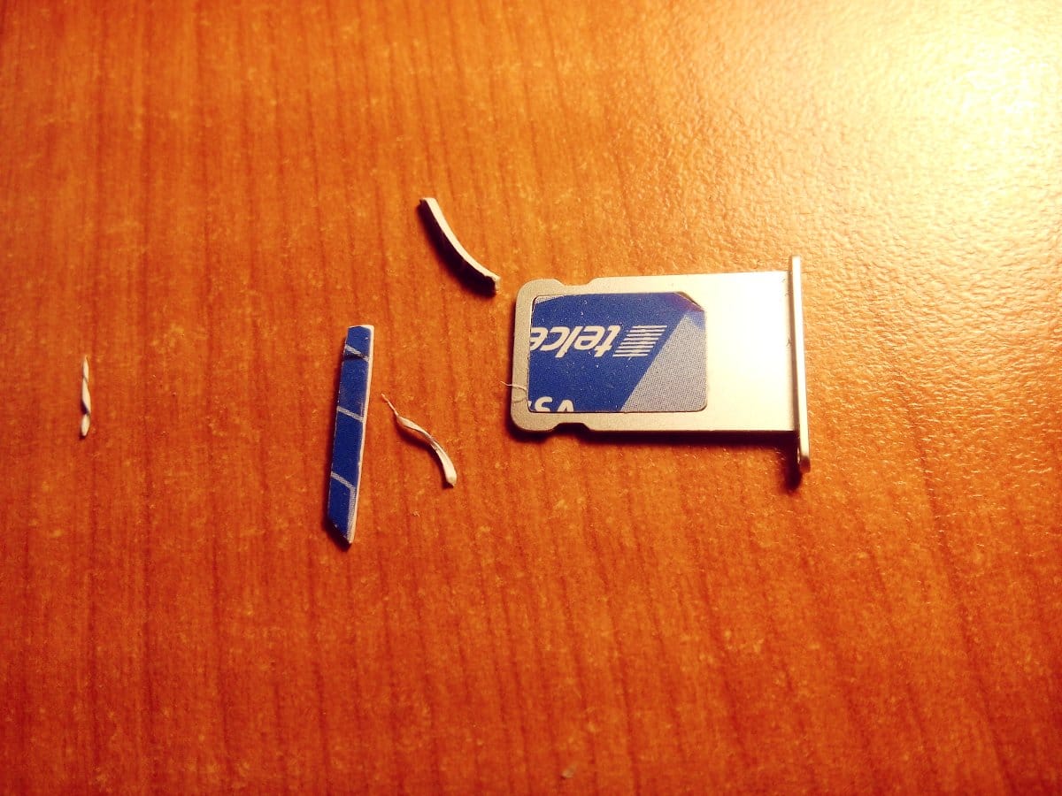 Tarjeta SIM ya recortada