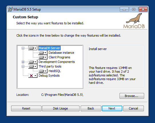 Instalación de MariaDB