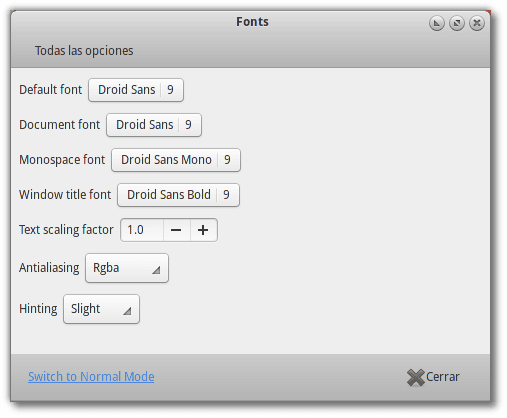 Fuentes - Droid Sans