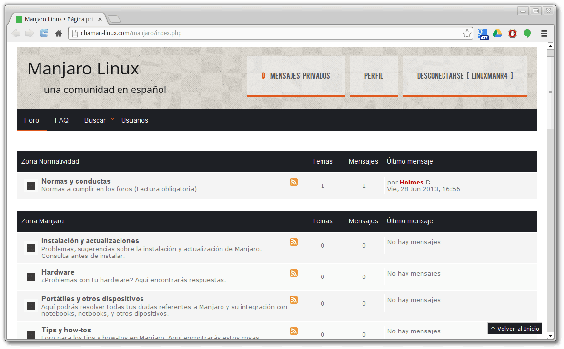 Manjaro Linux Foros en español