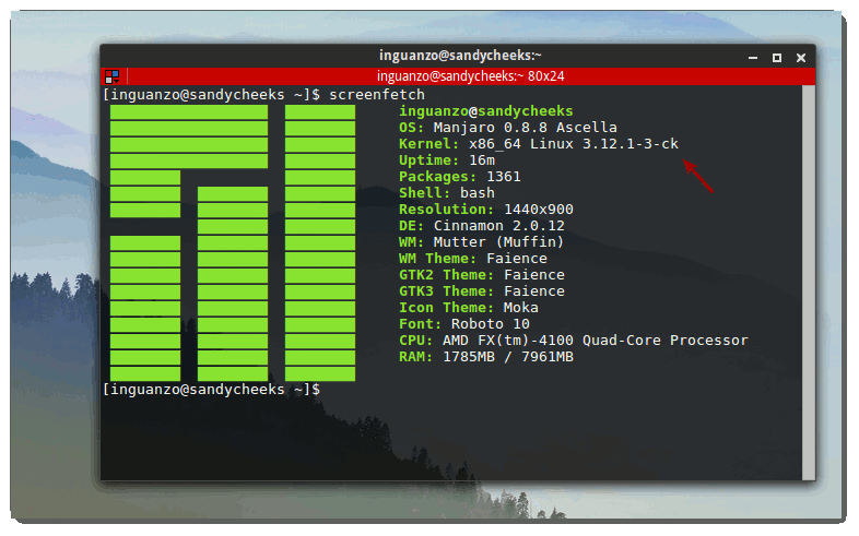 usando el kernel linux-ck en manjaro