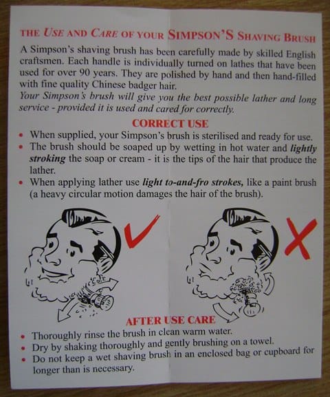 Uso correcto de una brocha de afeitar Simpsons