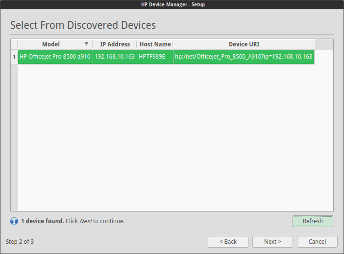 Impresora descubierta