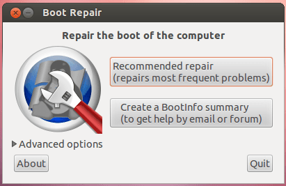 boot-repair una herramienta para recuperar GRUB de manera automática