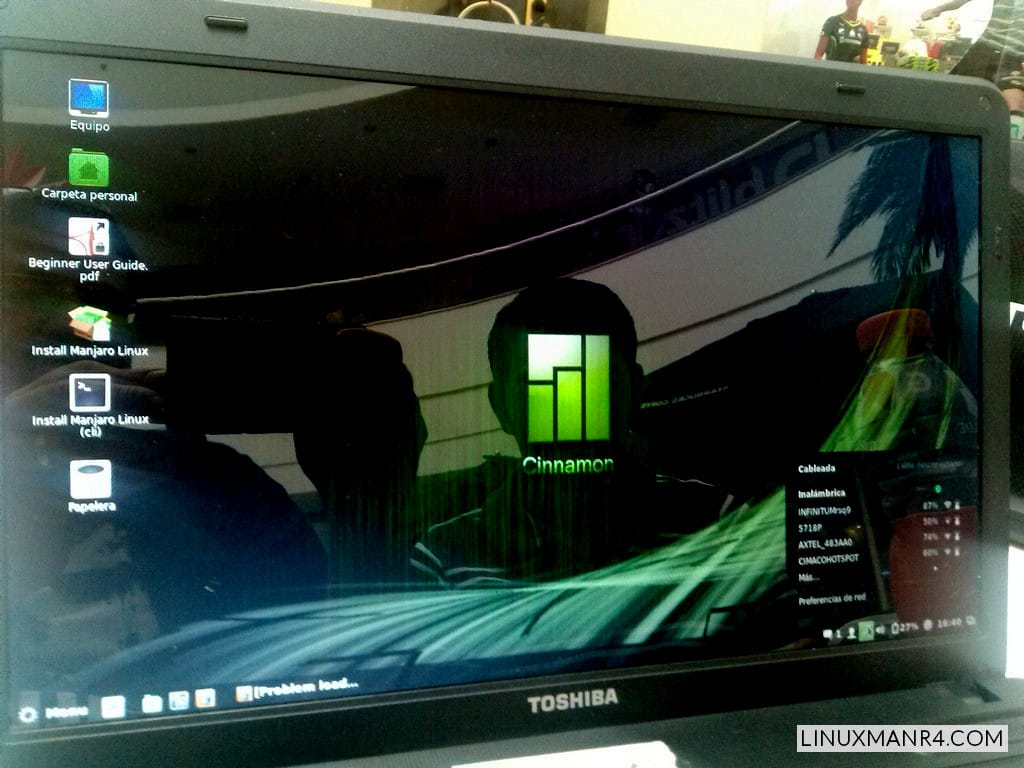 Manjaro Cinnamon en modo Live