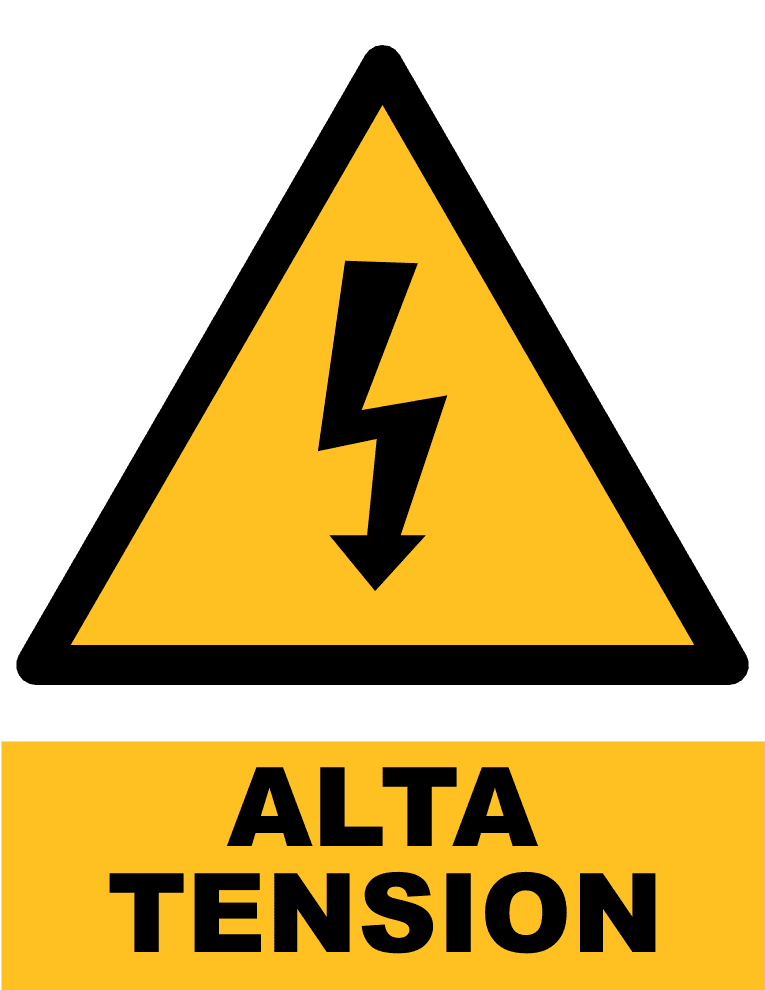Letrero de Alta tensión