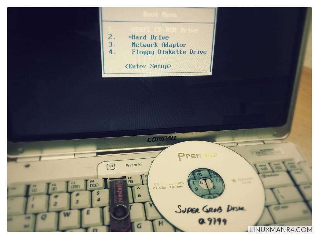 los ingredientes - memoria usb - super grub disk