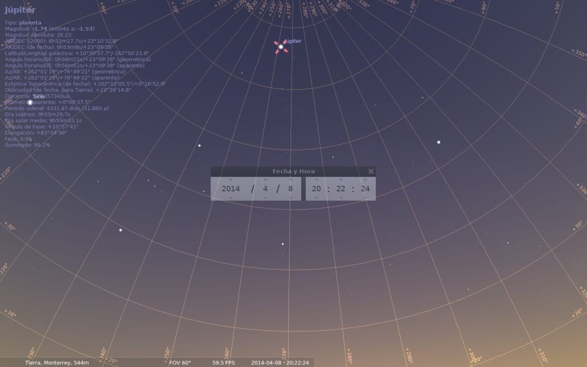 stellarium júpiter abril 2014