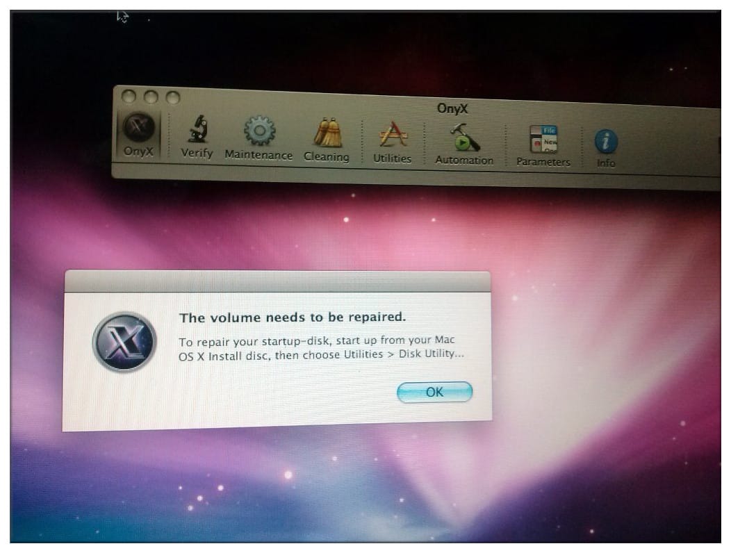 The volume needs to be repaired - La unidad necesita reparación - macbook lenta