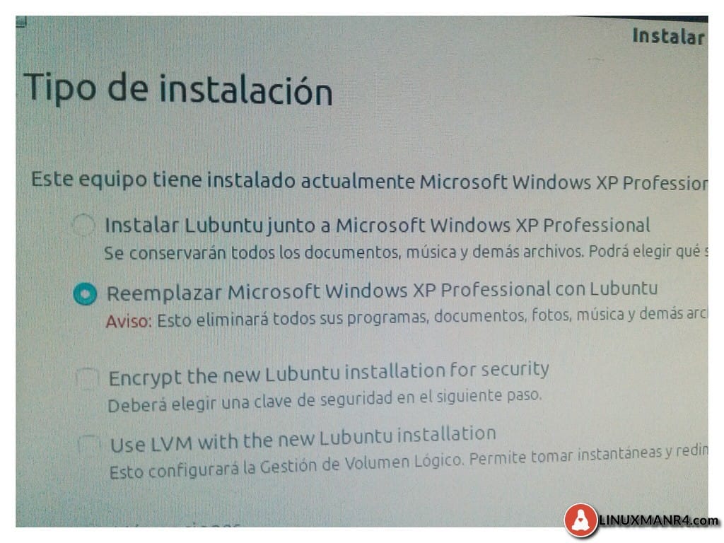 Reemplazar Windows XP con Lubuntu