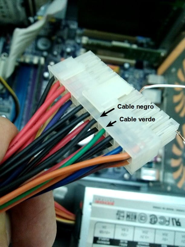 cable verde - cable rojo