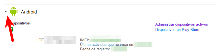 dispositivos android imei
