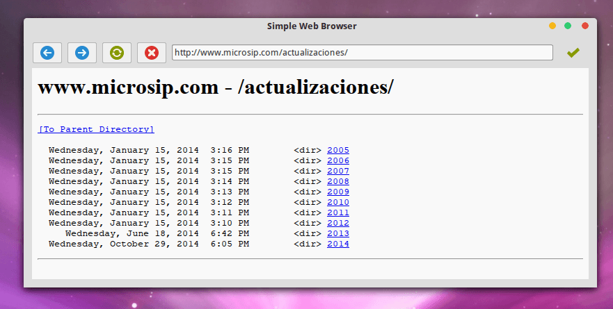 Sitio oficial con las actualizaciones de microsip