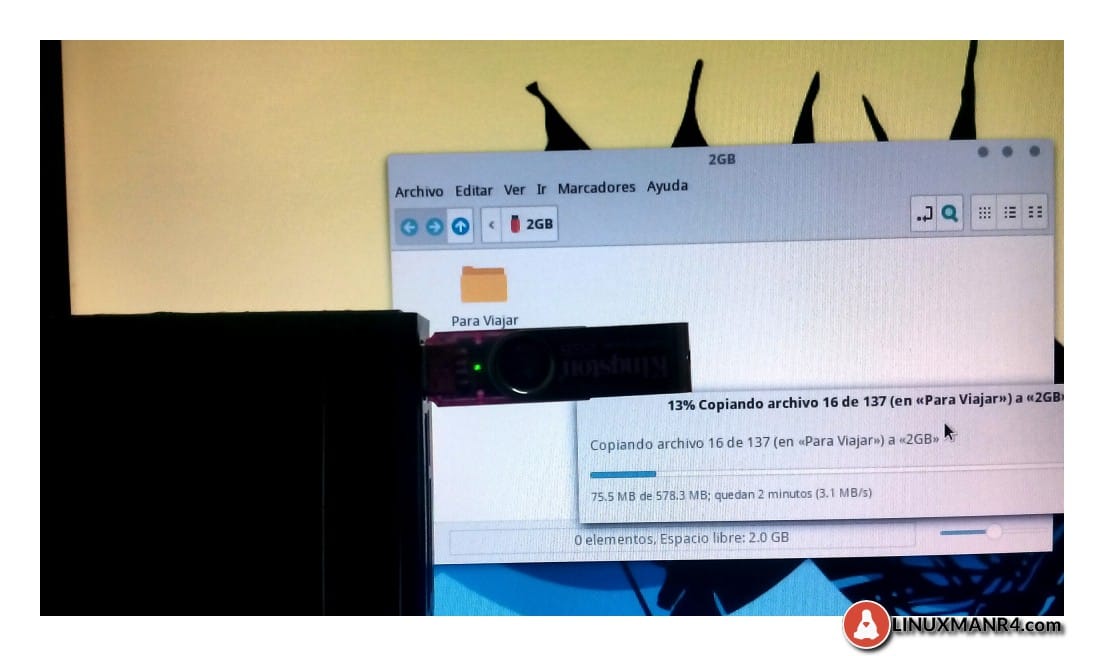 Copiando algunos archivos para probar el lector