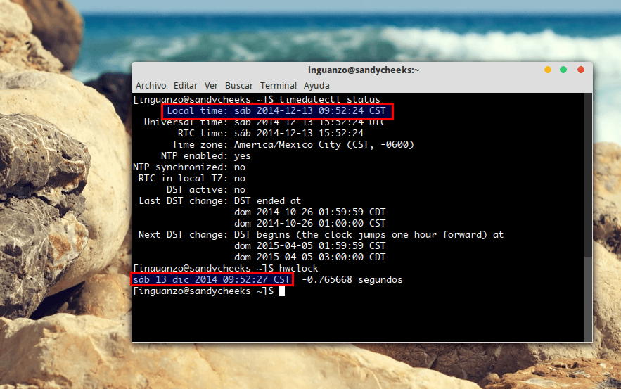 UTC almacena la hora local en el reloj del hardware