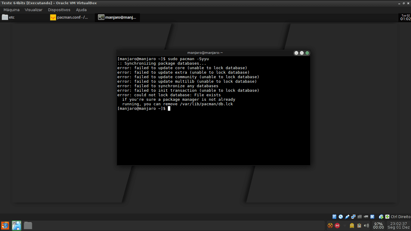 Featured image of post El problema del archivo db.lck en Manjaro