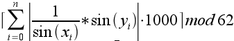 formula utilizada para la generación de las contraseñas