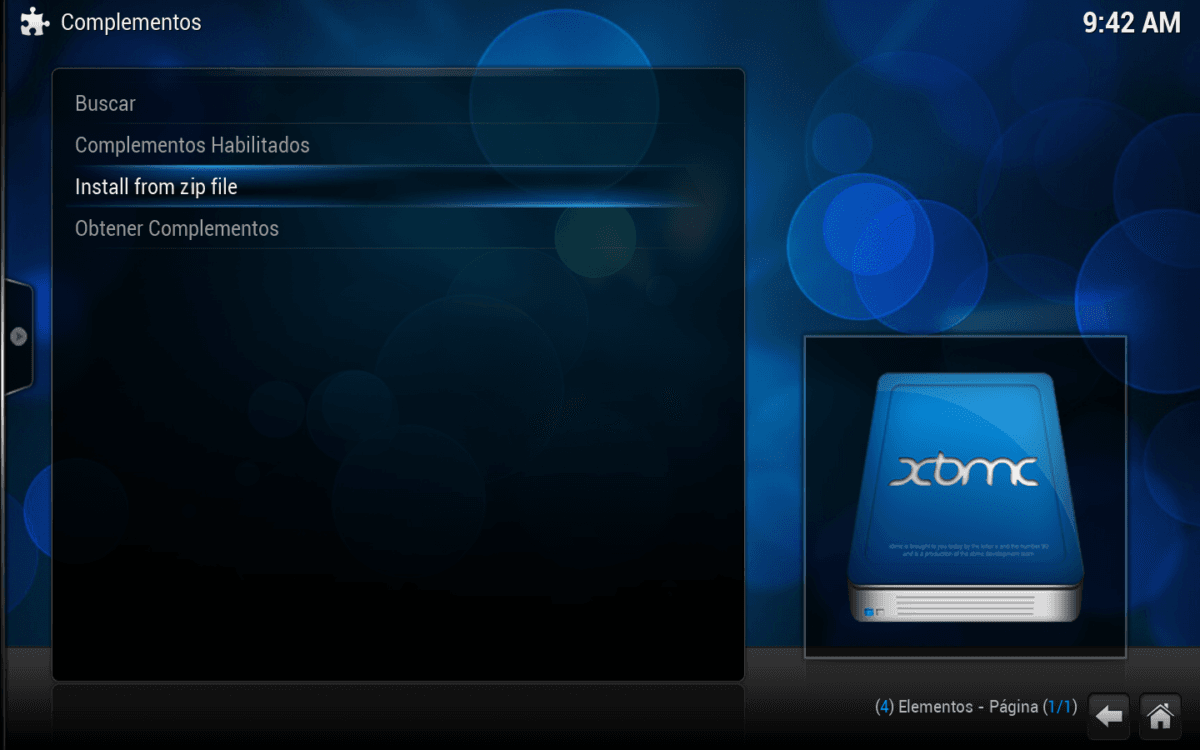 XBMC Install from zip file