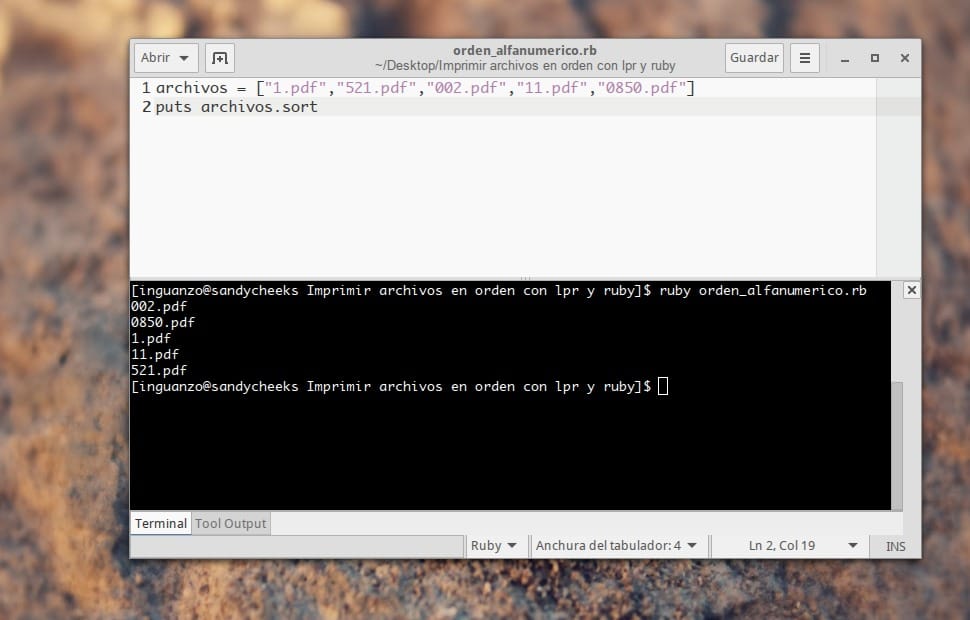 orden alfanumerico en ruby
