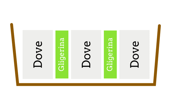 jabón dove y jabón de glicerina