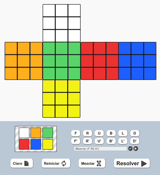 El solucionador automático del cubo de rubik
