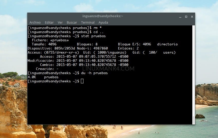 Todo vuelve a la normalidad, carpeta vacía, poco espacio.