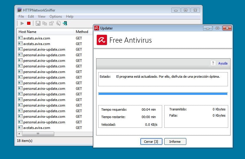update accelerator avira - HTTPNetworkSniffer Avira