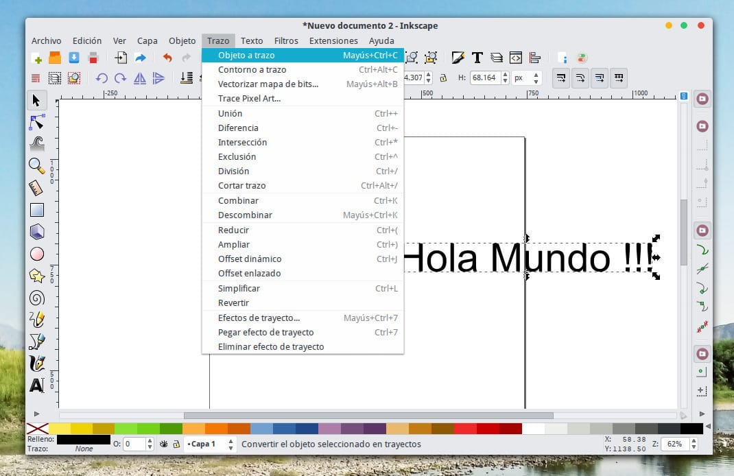 Transformando un Objeto a trazo