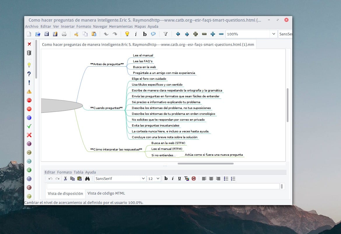 Cómo hacer preguntas de manera inteligente ahora con Freemind