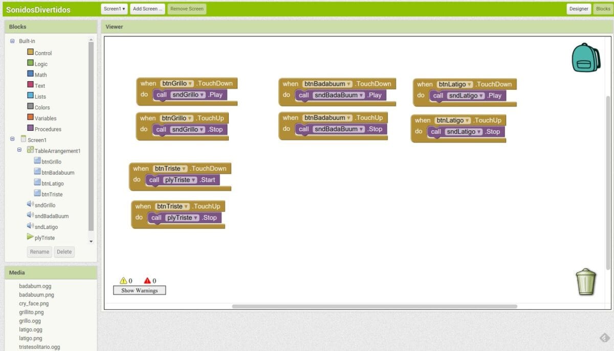 MIT App Inventor Blocks