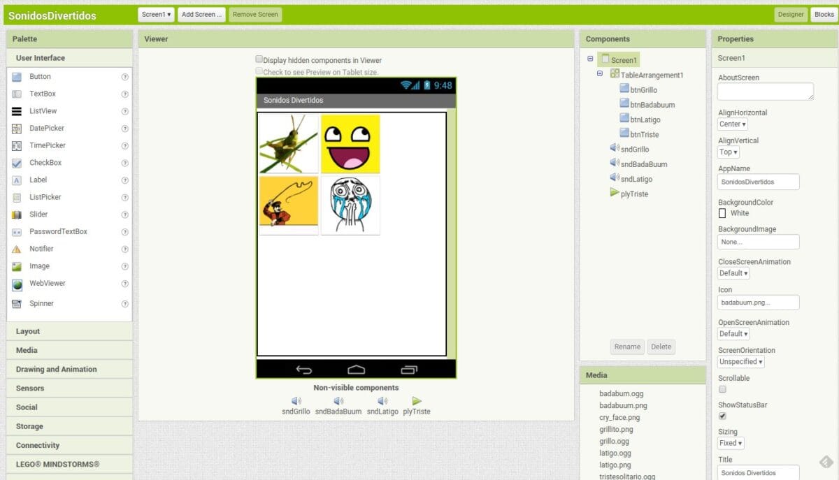 MIT App Inventor Designer