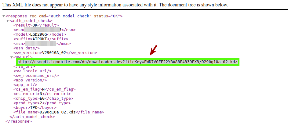 LG Firmware KDZ IMEI