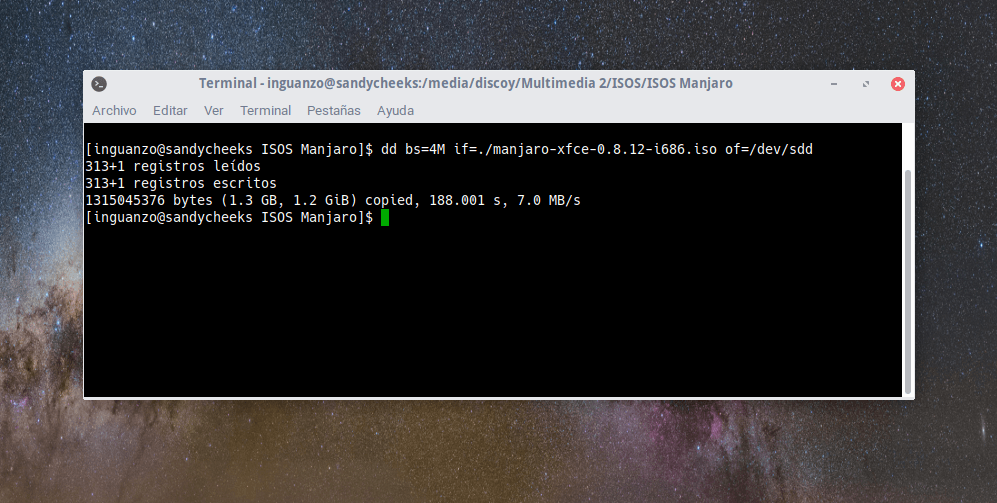 usb de arranque lista