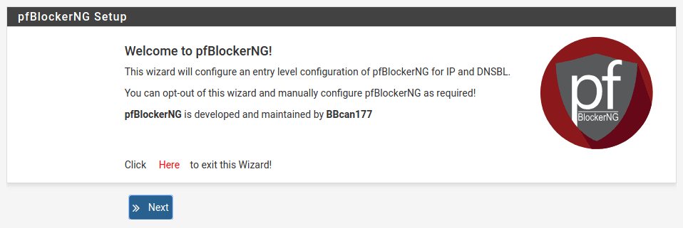 El asistente de configuración.