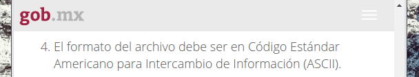 archivo en formato ascii