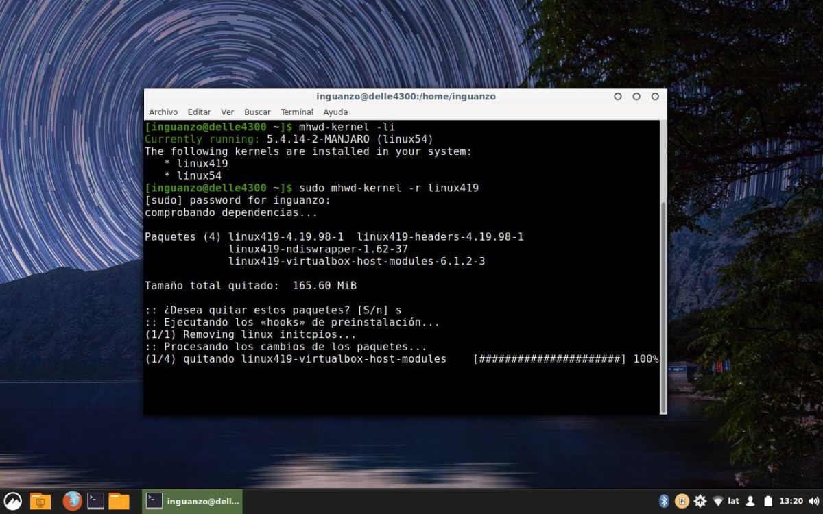 Quitando el kernel que no funciona. 