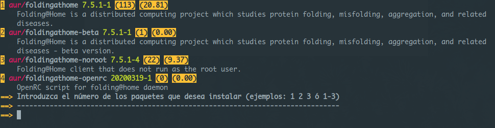 folding at home en AUR.